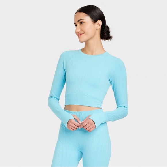 JoyLab Tops Joylab Seamless Long Sleeve Crop Top Poshmark